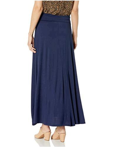 navy blue petite maxi skirt