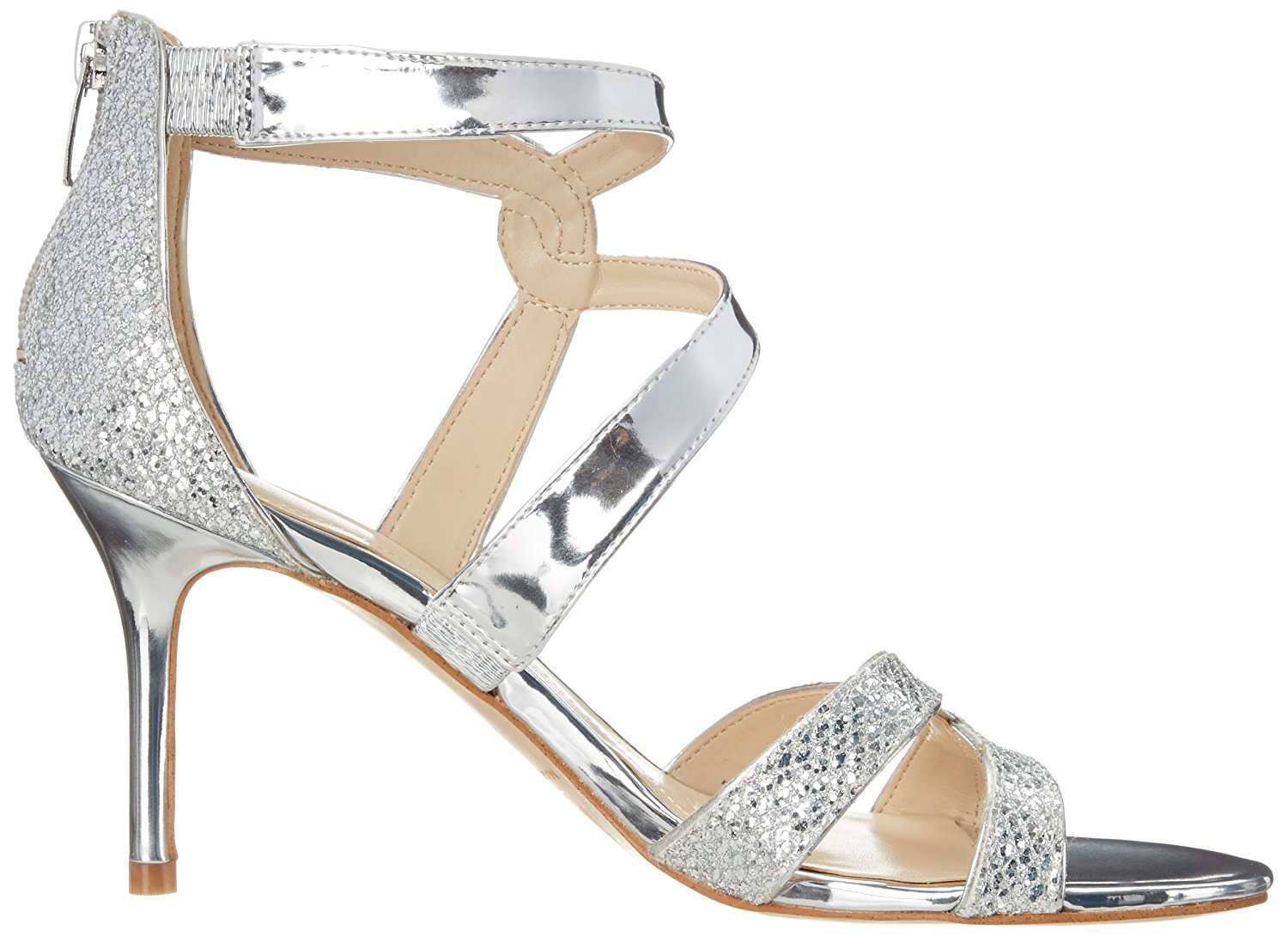Marc Fisher Womens Lexcie2 Open Toe Special Occasion Silver Glitter Size 80 B Marc Fisher Womens Lexcie2 Open Toe Special Occasion Silver Glitter Size 80 B