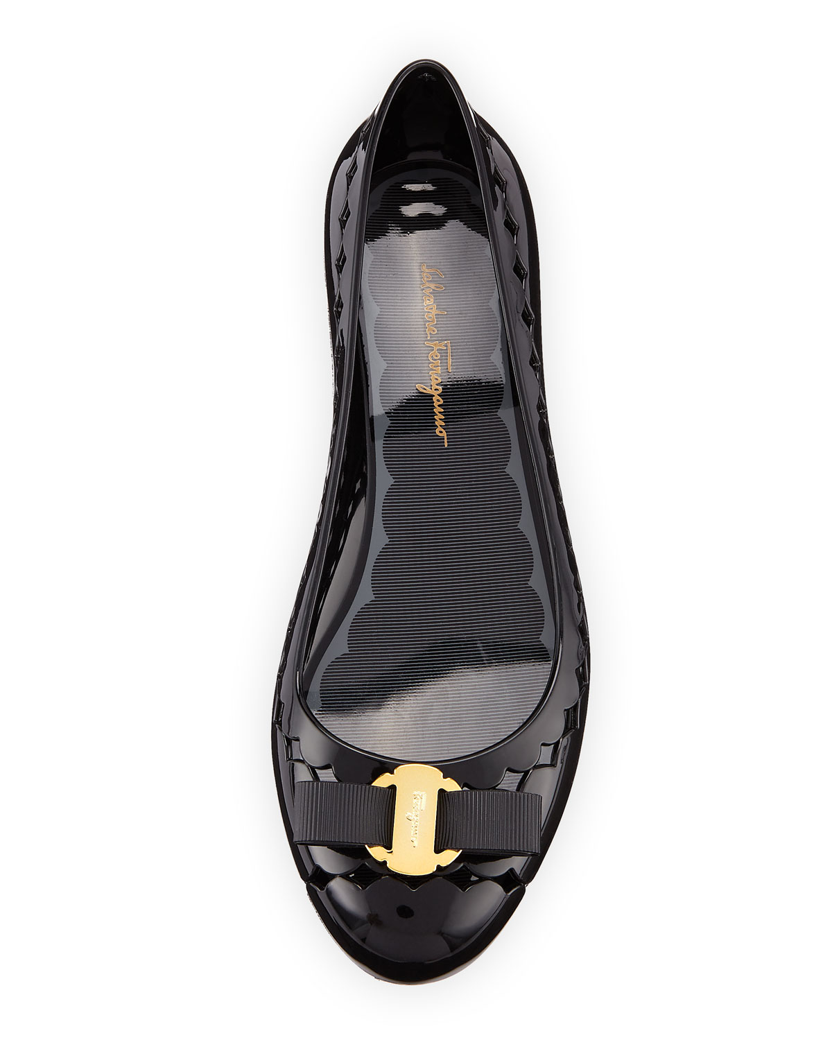 ferragamo jelly flats