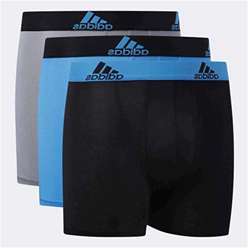 adidas Youth Kids-Boy's Performance Boxer Briefs Underwear, Black, Size ...