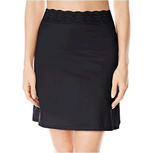 Vassarette Women's Adjustable Waist Half Slip 11073,, Black Sable, Size ...