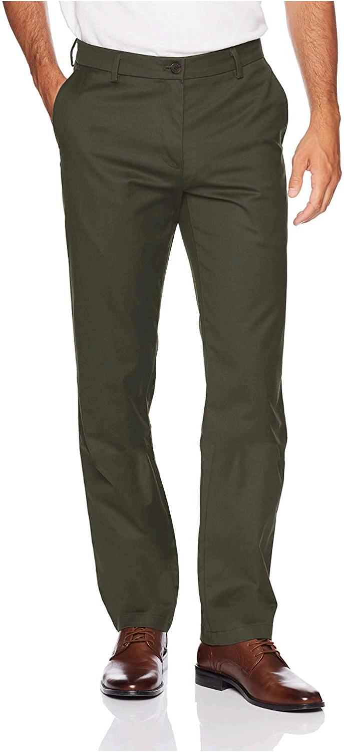 DOCKERS Men's Straight Fit Signature, Olive Grove - Creased, Size 38W x ...