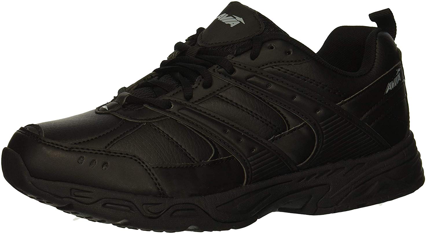 AVIA Mens Aviverge Low Top Lace Up Fashion Sneakers, Black, Size 8.5