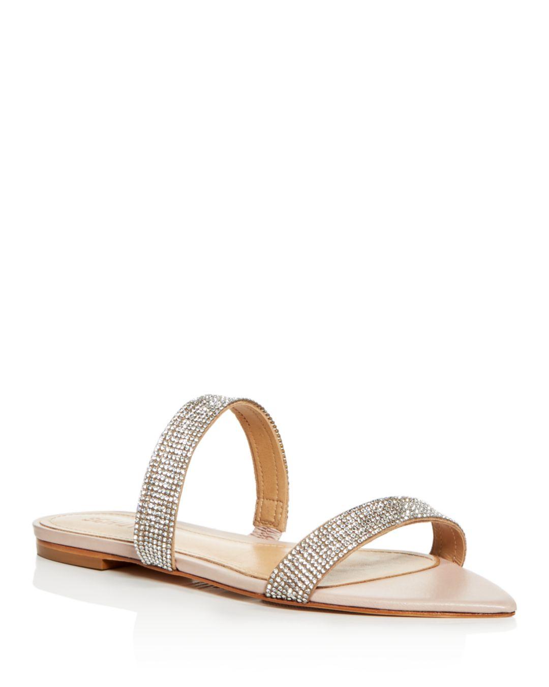 Vince Jenita Slide Sandals In Camel Leather Formal
