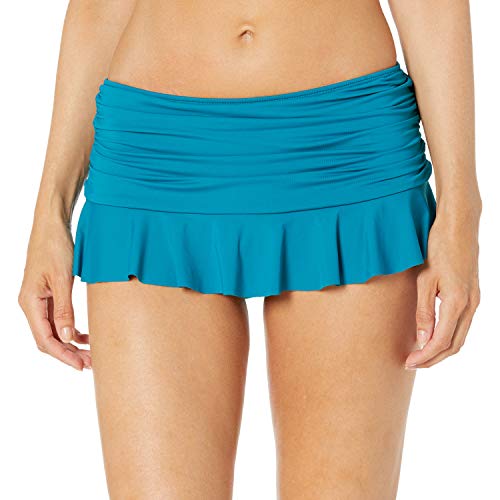 La Blanca Women's Island Goddess Skirted Ruffle, Caribbean Current, Size hokg | eBay