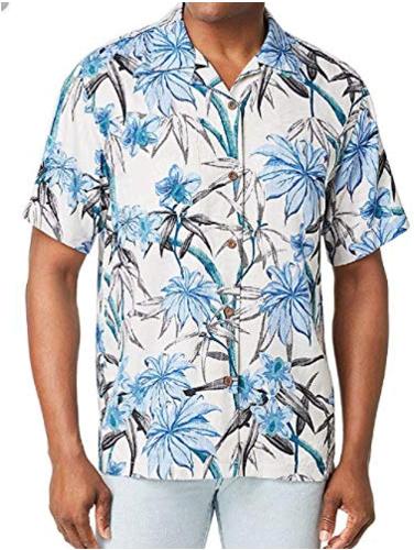Tommy Bahama Bungalow Bamboo Silk Camp Shirt, Bengal Blue, Size X-Large ...