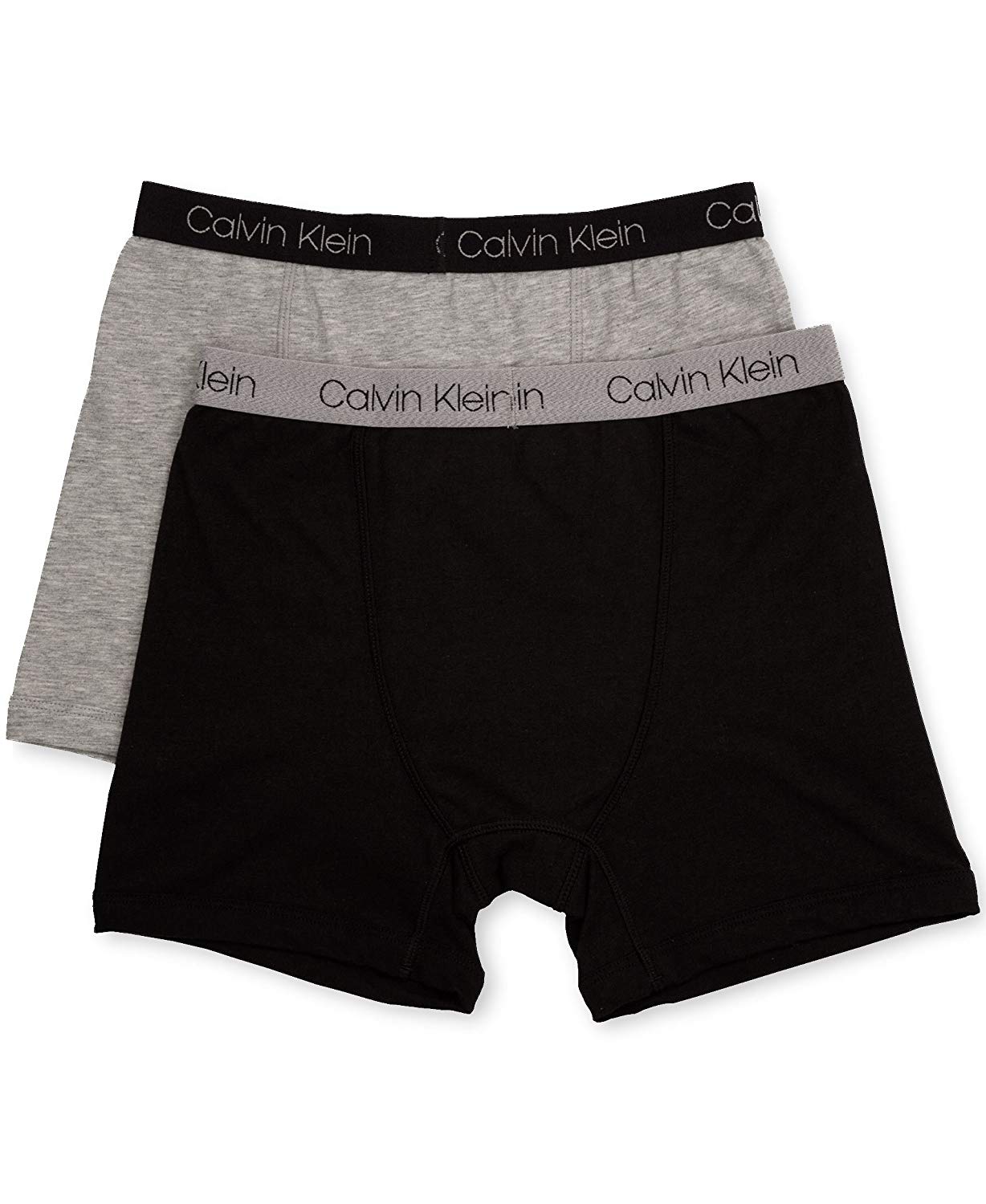 Calvin Klein Big Boys' Assorted Boxer Briefs (Pack of 2), 2, Black ...