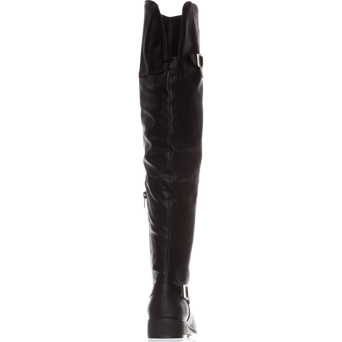 American Rag Womens Adarra Almond Toe Knee High Fashion Black Smooth ...