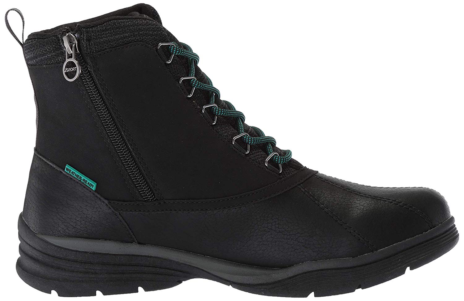 JSport by Jambu Women's Lowell Weather Ready Ankle Boot, Black, Size 9.