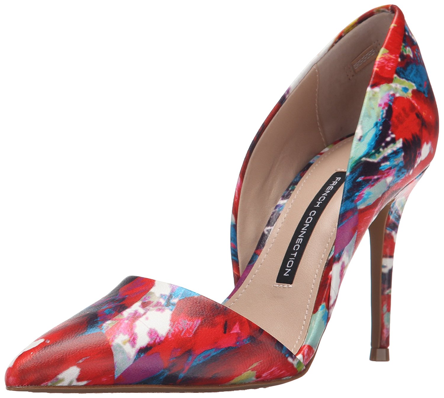 French Connection Womens Elvia Leather Pointed Toe Fracture Floral Size 6.0 French Connection Womens Elvia Leather Pointed Toe Fracture Floral Size 6.0