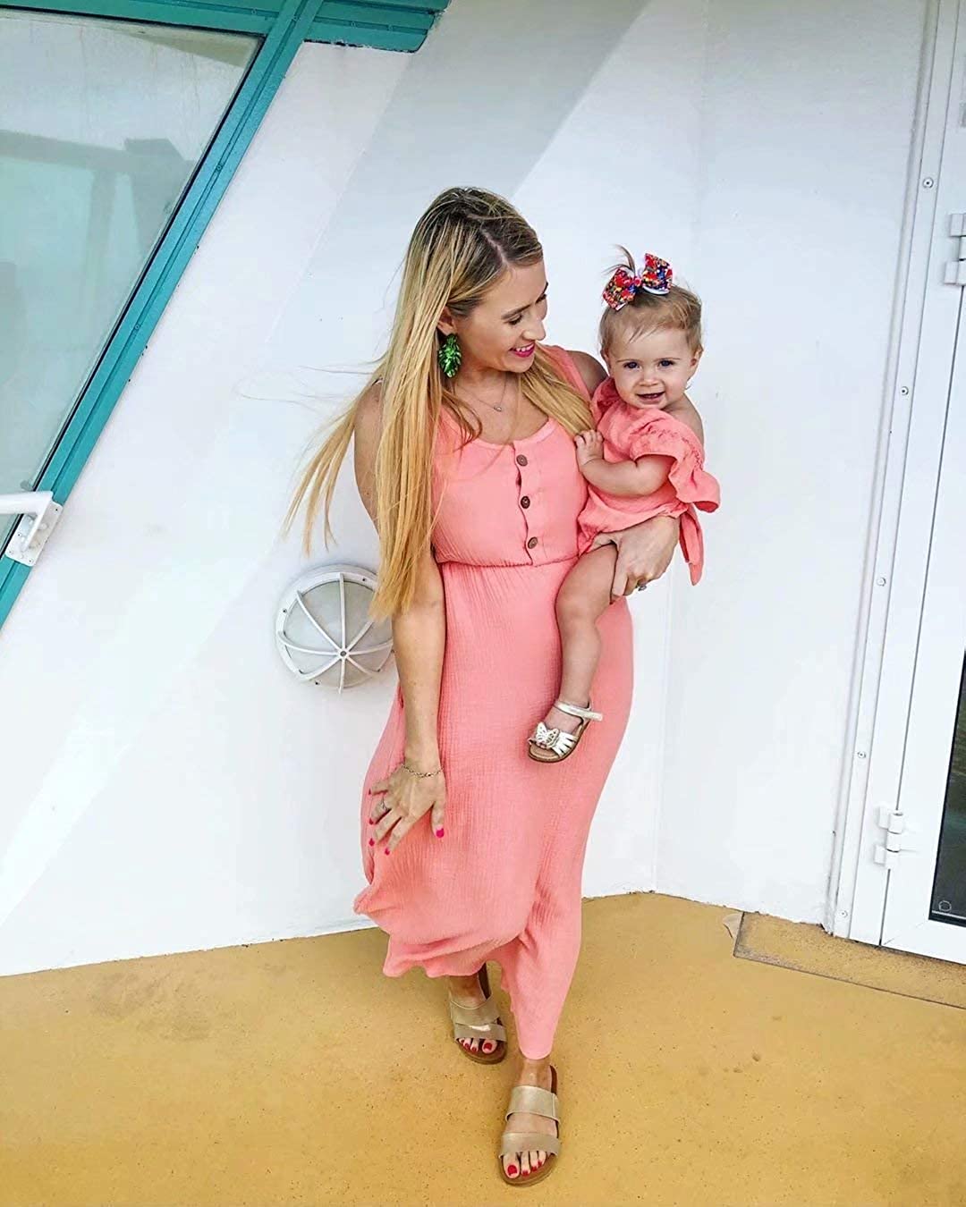Herimmy Mommy and Me Dresses Summer Casual Sleeveless ...