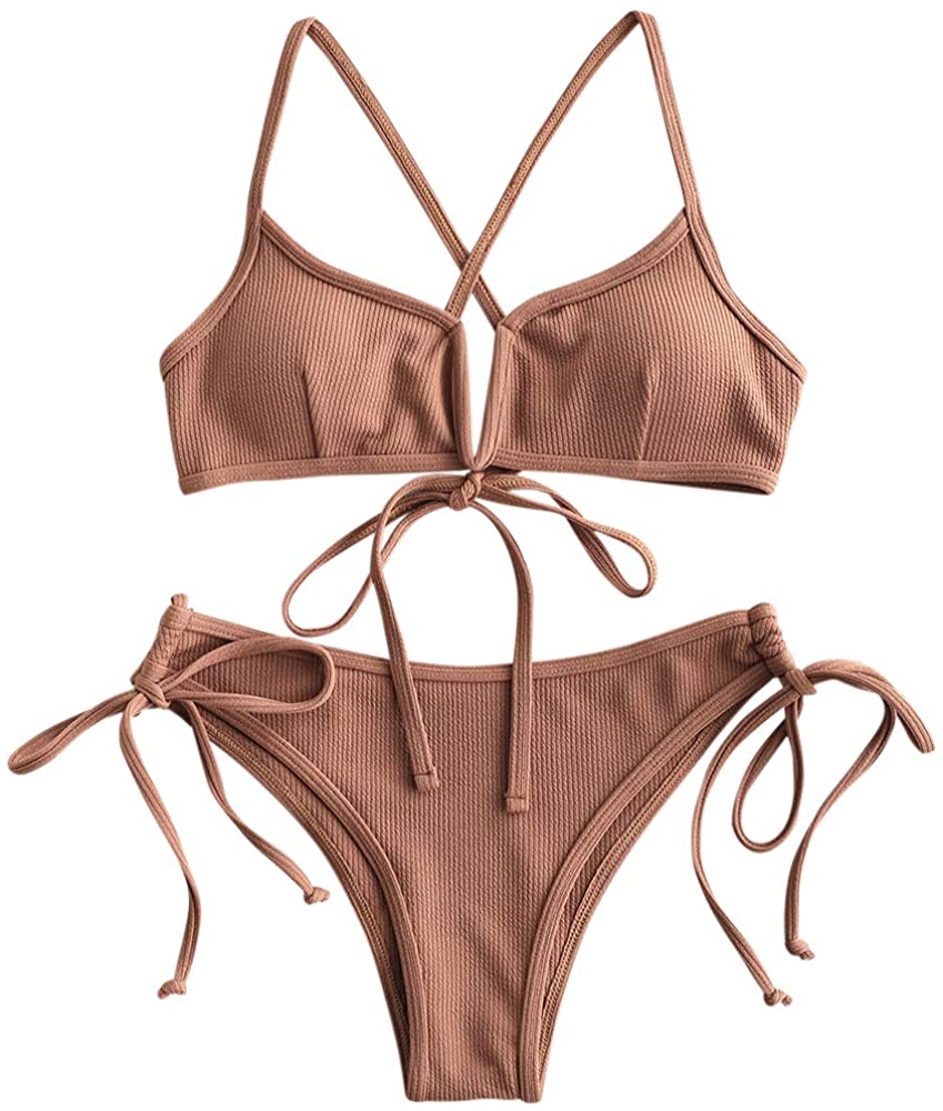 high cut cami bikini set