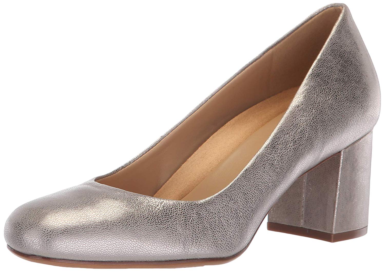 Naturalizer Womens Whitney Leather Closed Toe Classic Pumps, Silver ...