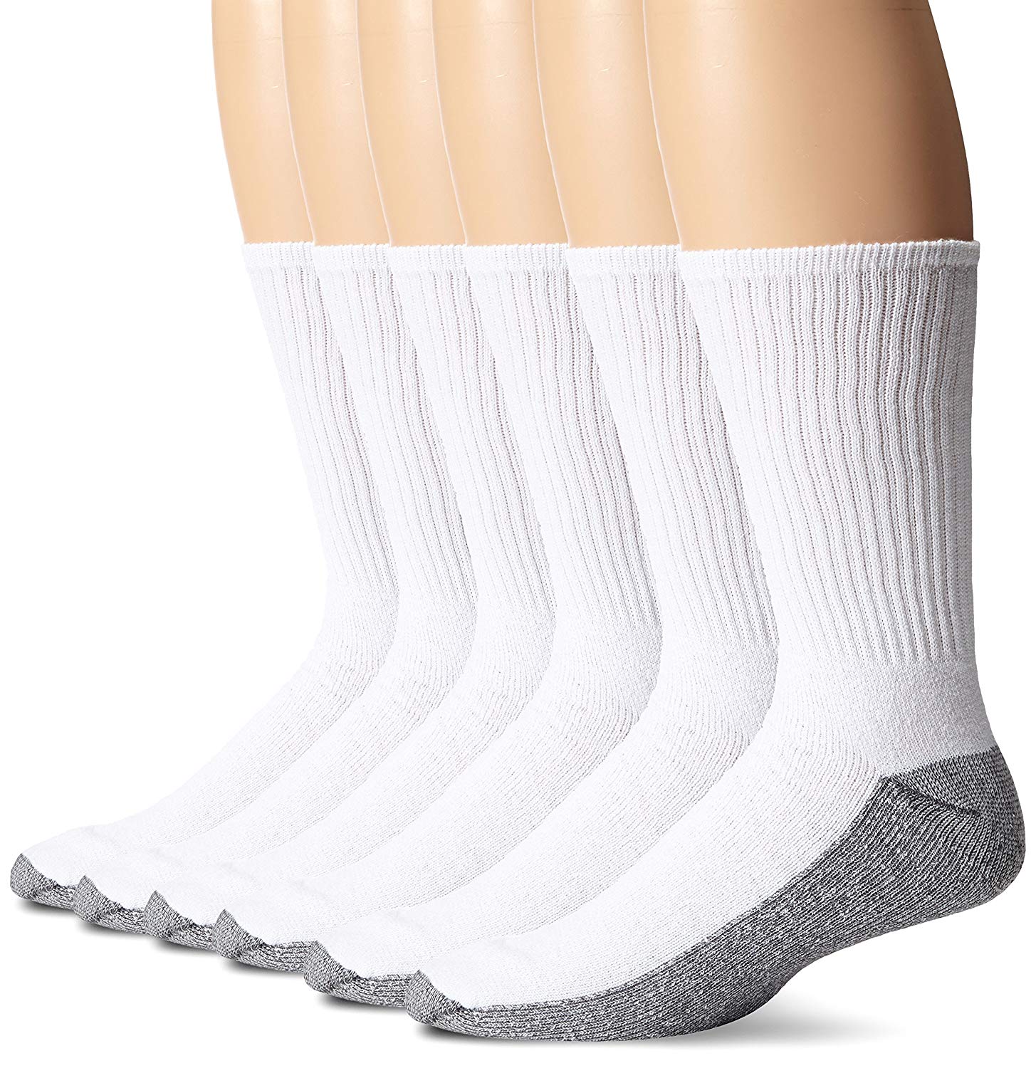 Dickies Men's All-Purpose Work Stain Resister Crew Socks (6/12, White ...