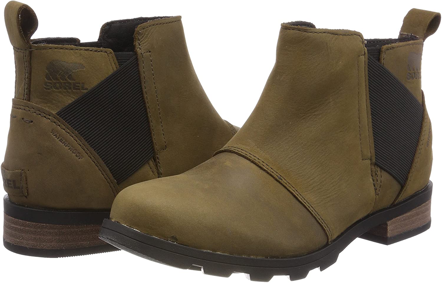 sorel emelie chelsea boot major black