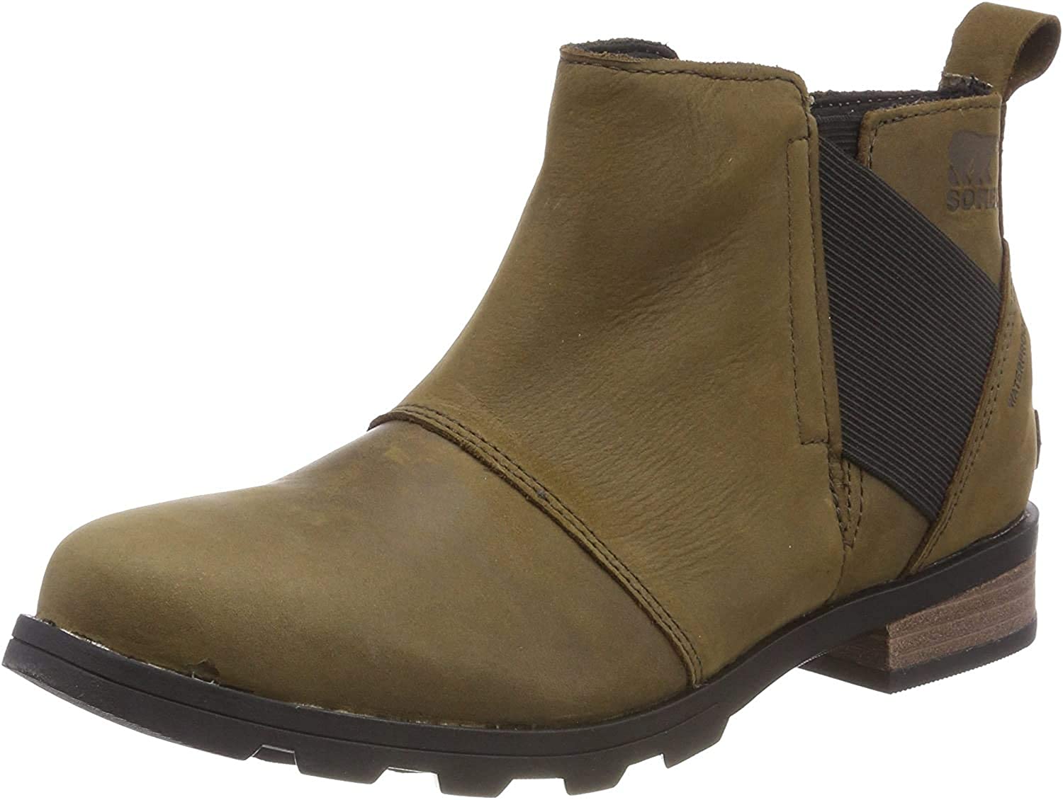 sorel emelie chelsea boot major black