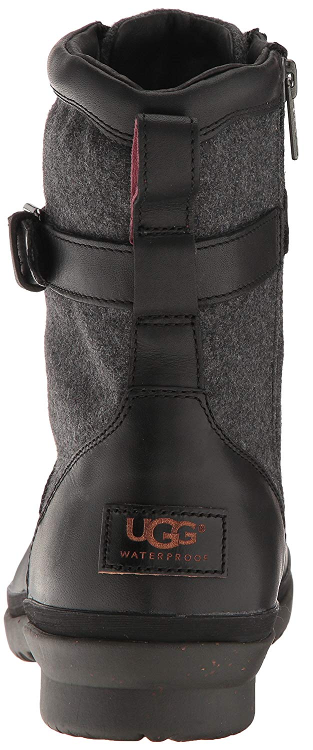 Ugg Australia Womens kesey boot Leather Closed Toe Mid-Calf, Black ...