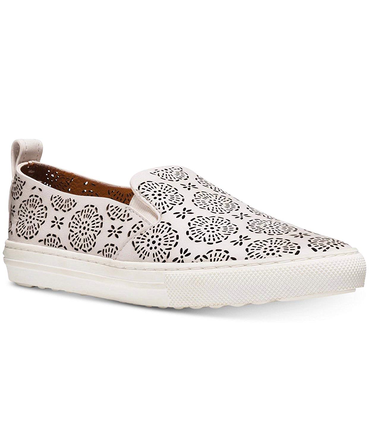 Coach Womens Tea Rose / C115 Leather Low Top Slip On Fashion, Chalk