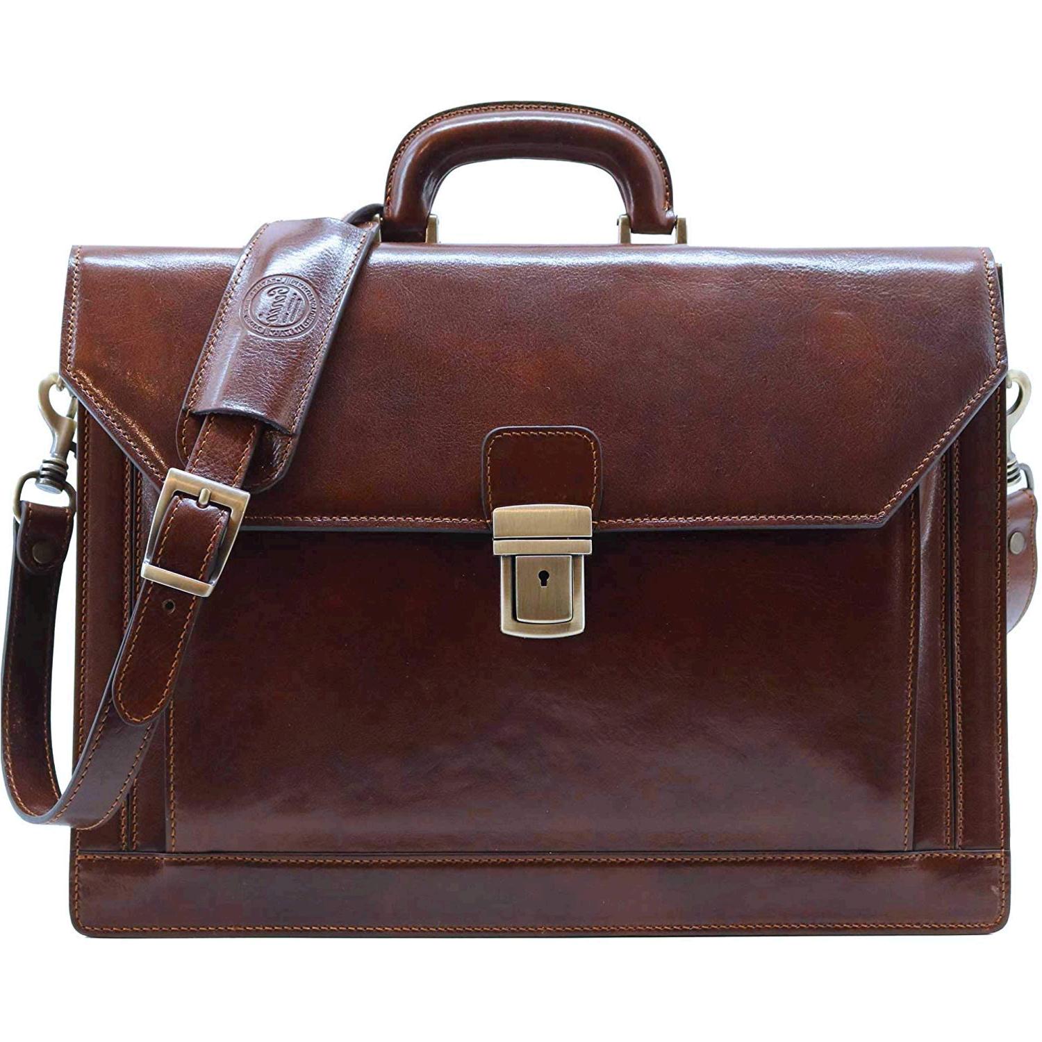 cenzo italian leather briefcase