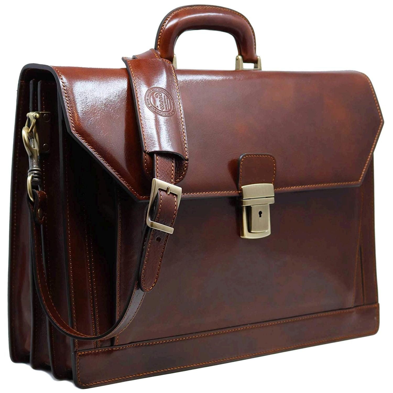 cenzo italian leather briefcase