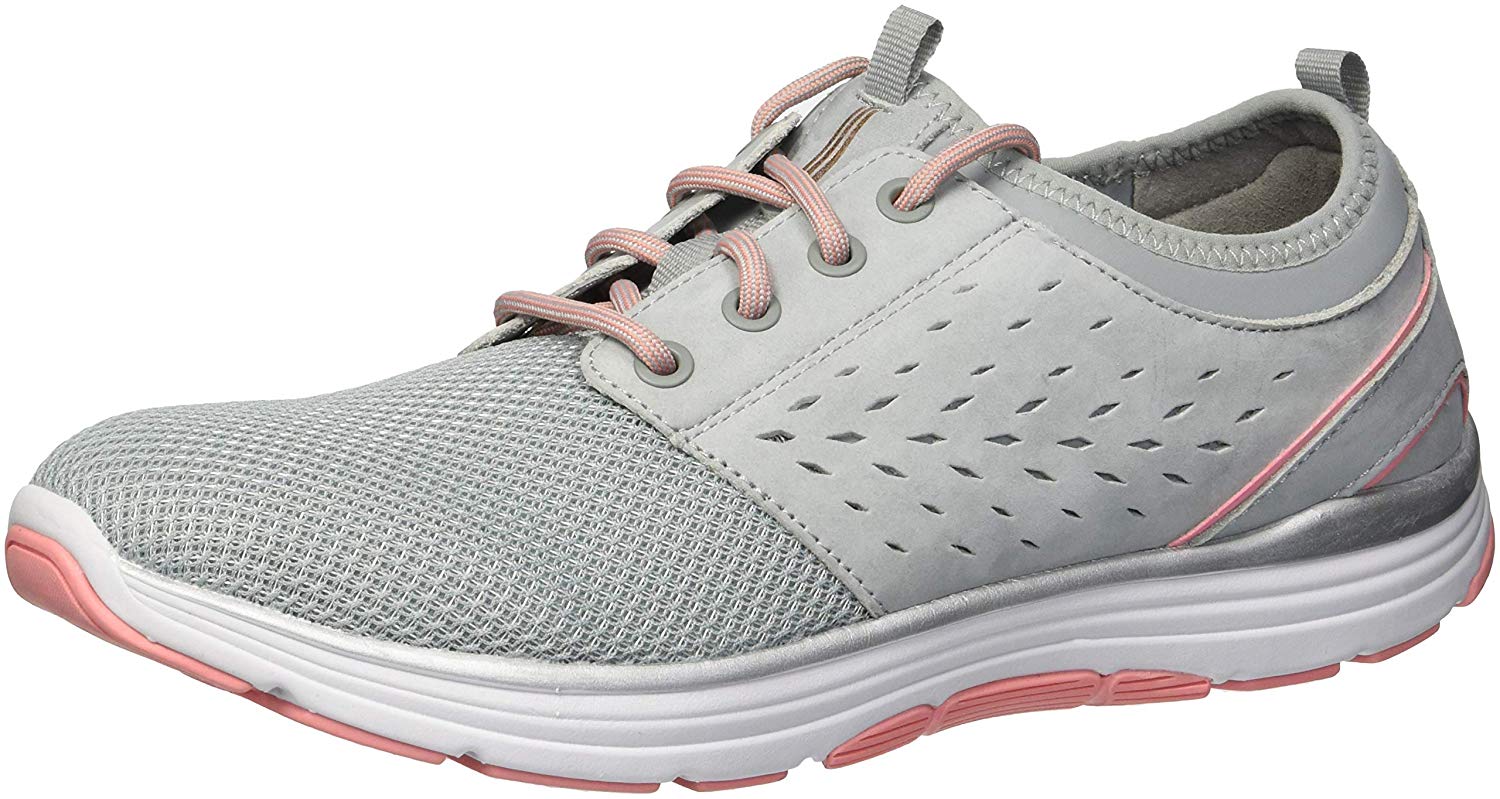 Copper Fit Womens Motion Lite Low Top Lace Up Fashion Sneakers, Grey