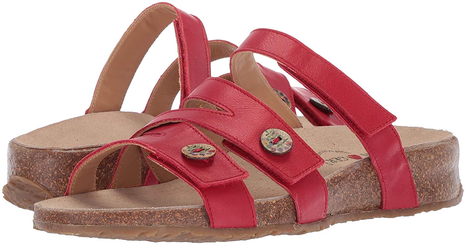 Haflinger Womens sabrina Open Toe Casual Slide Sandals, Pomodora, Size 6.0