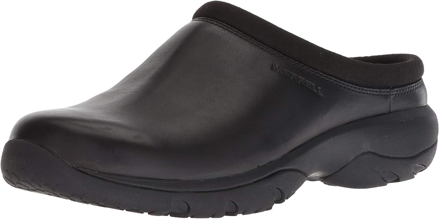Merrell Mens Rexton Leather Ac- Leather Pull On Casual Clogs, Black ...