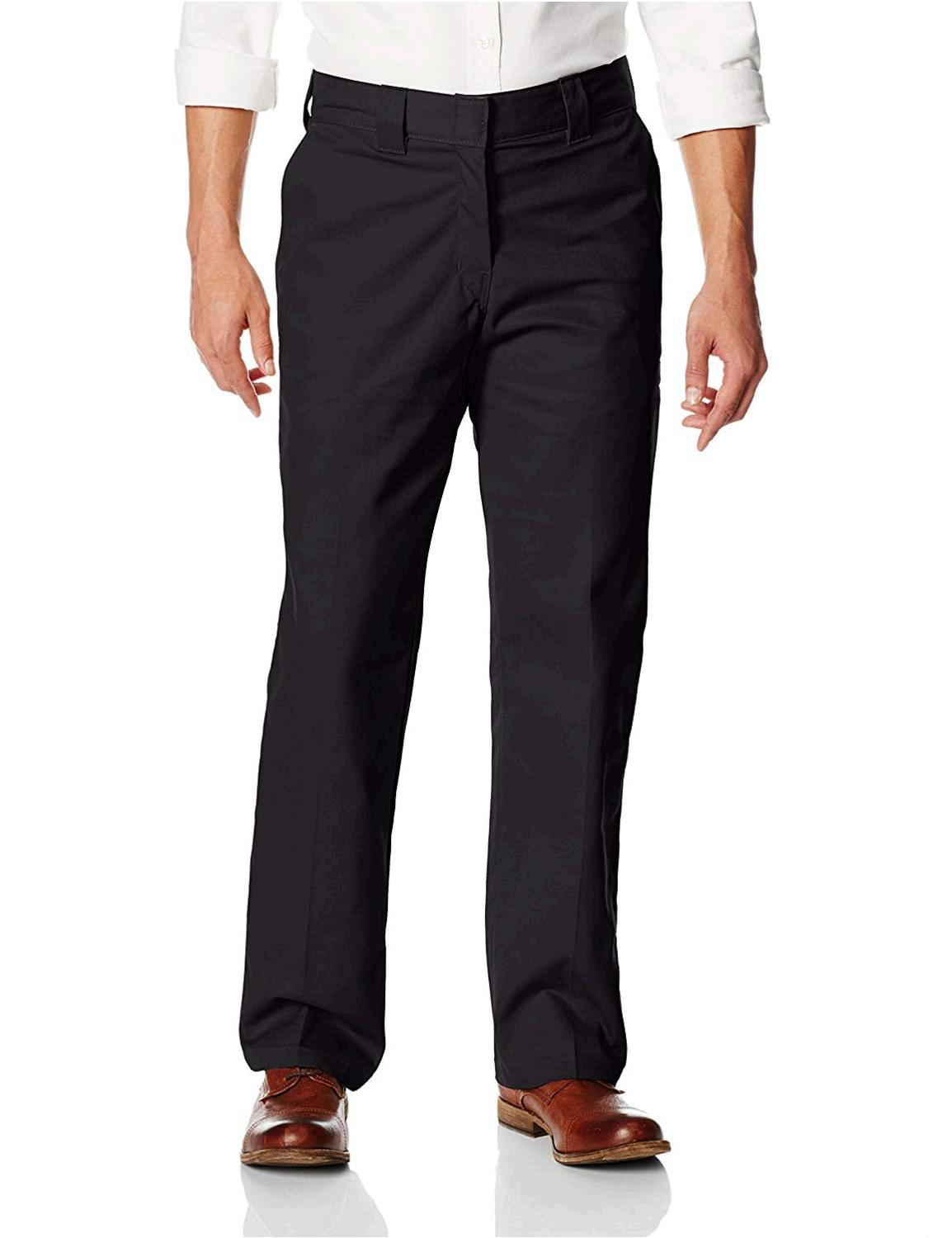 Dickies Men's Regular Fit Twill Work Pant, Black, 42x30, Black, Size ...