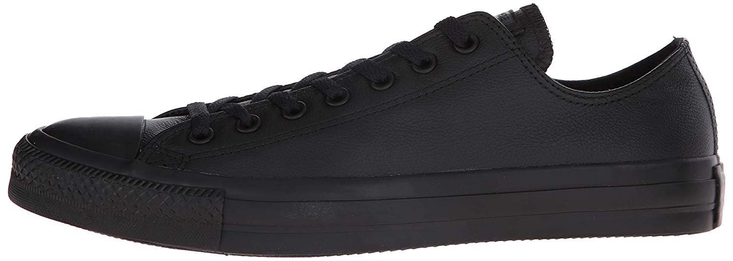converse all star low black leather
