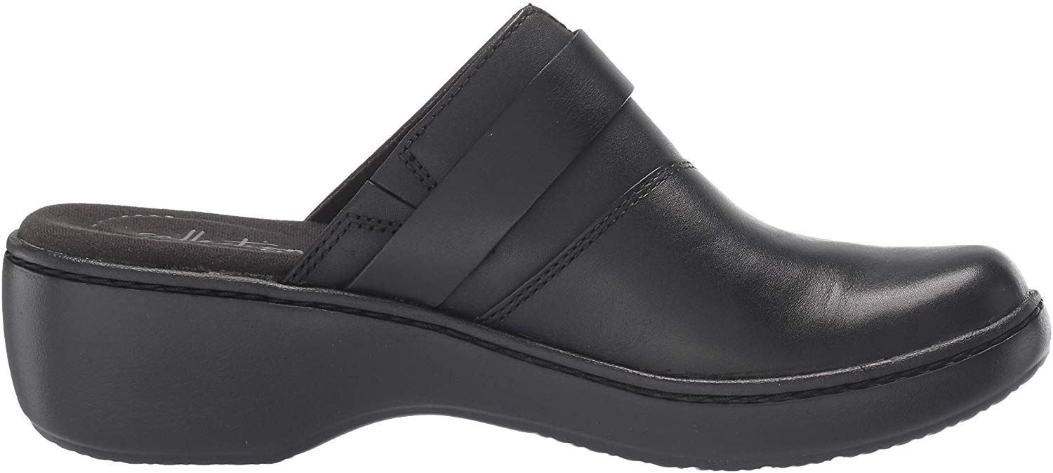 CLARKS Women's Delana Misty Clog, Black Leather, Size 9.0 YsI0 eBay