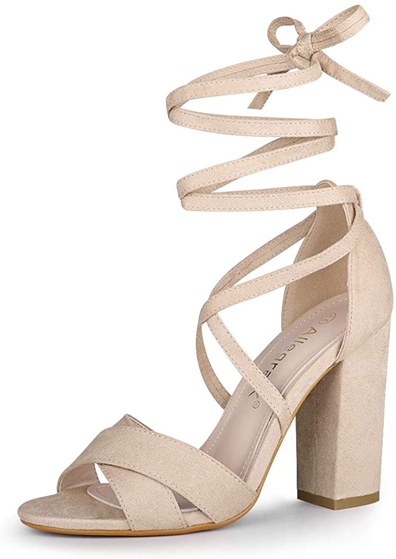 allegra k lace up heels