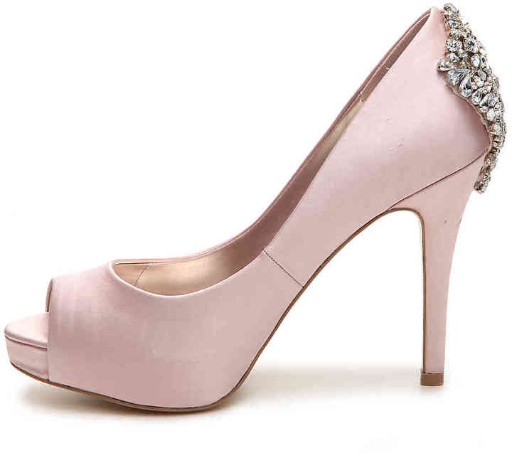 Audrey Brooke Womens chelsea Open Toe Classic Pumps blush Size 10.0 Audrey Brooke Womens chelsea Open Toe Classic Pumps blush Size 10.0