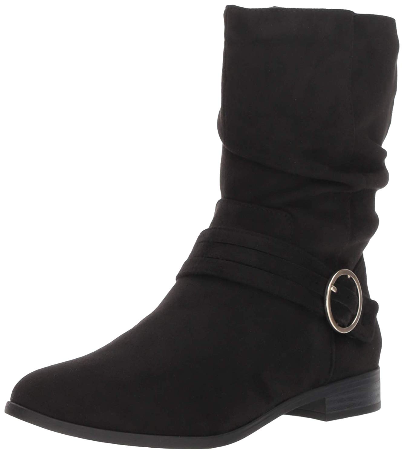 Dr. Scholl's Shoes Women's Ripple Mid Calf Boot, Black Microfiber, Size ...
