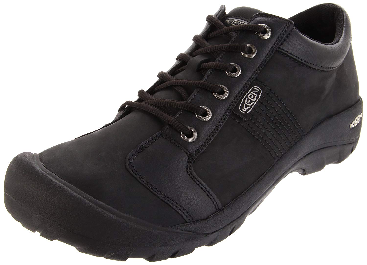 Keen Mens austin Fabric Low Top Lace Up Fashion Sneakers, Black, Size