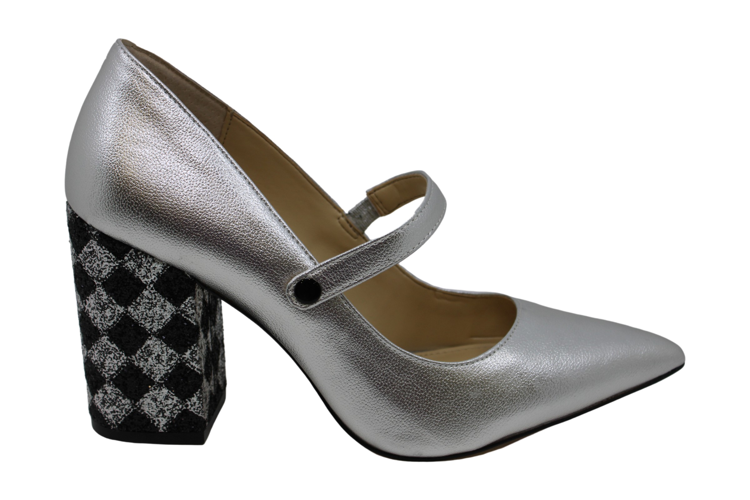 Katy Perry Womens The June Leather Glitter Diamond Mary Jane, Silver, Size 8.5 | eBay
