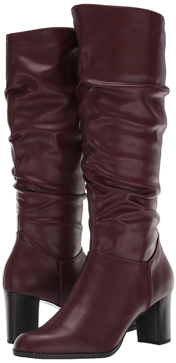 mid heel block boots