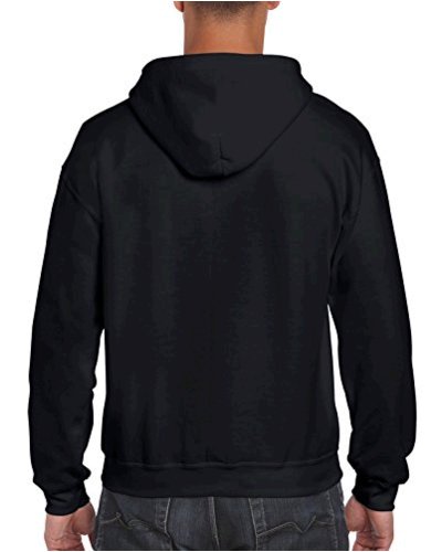 black zip up hoodie gildan