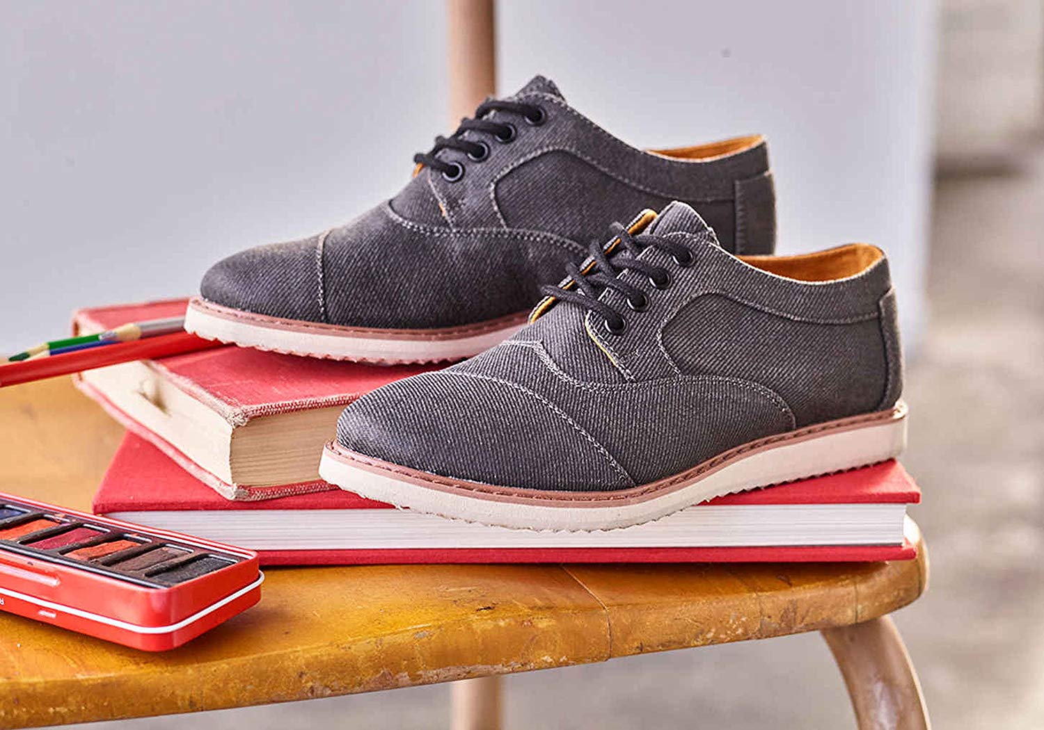 TOMS Kids� BrogueK, Ash Twill, Size 0.0 RO0Q eBay