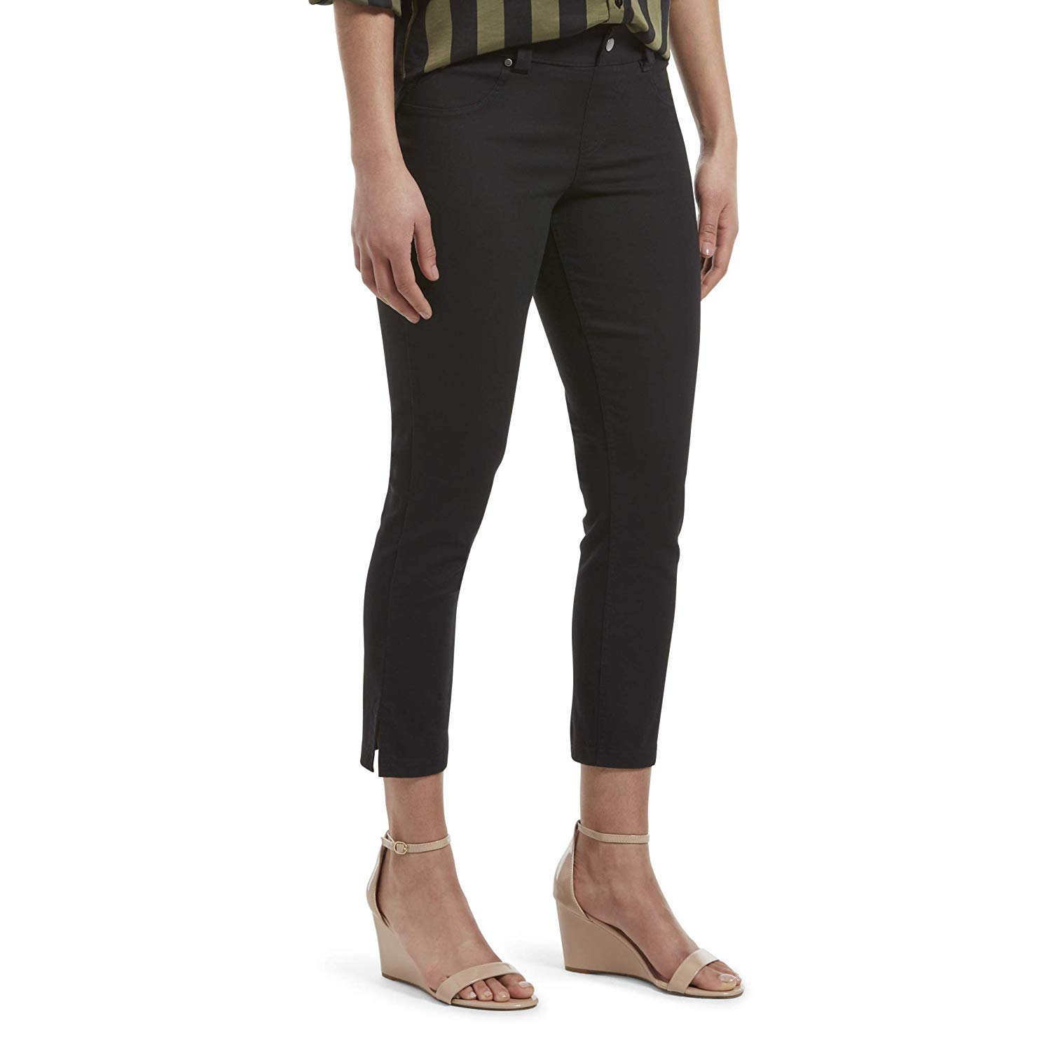 black jean leggings