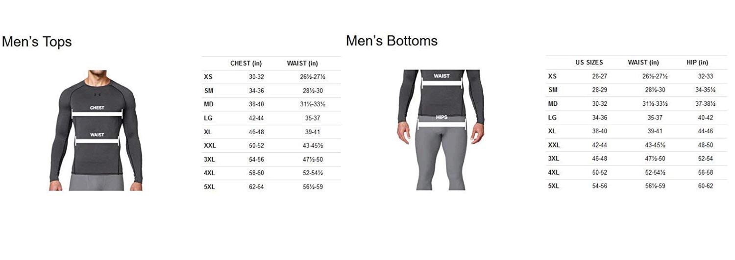 under armour compression shirt size chart
