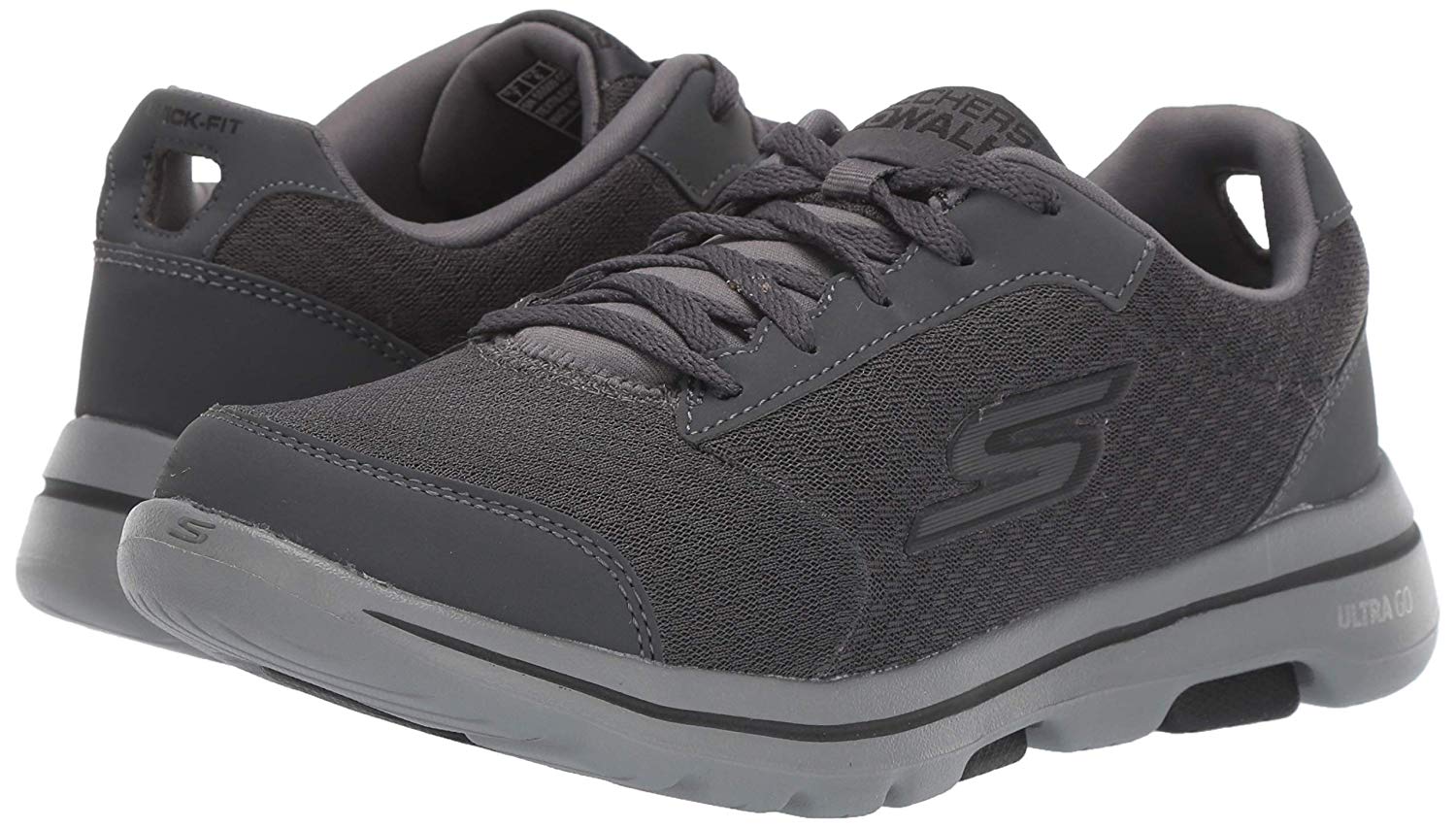 Skechers Men's Go Walk 5-Qualify Sneaker, Charcoal/Black, Size 15.0 ...