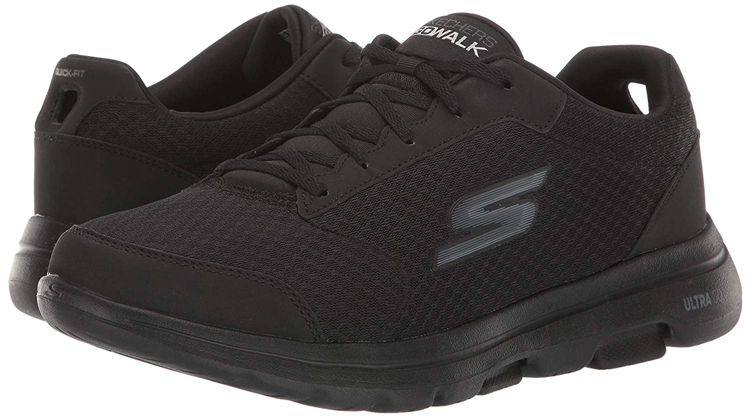 Skechers Women's Shoes Go walk 5-lucky Fabric Low Top Lace Up, Black ...
