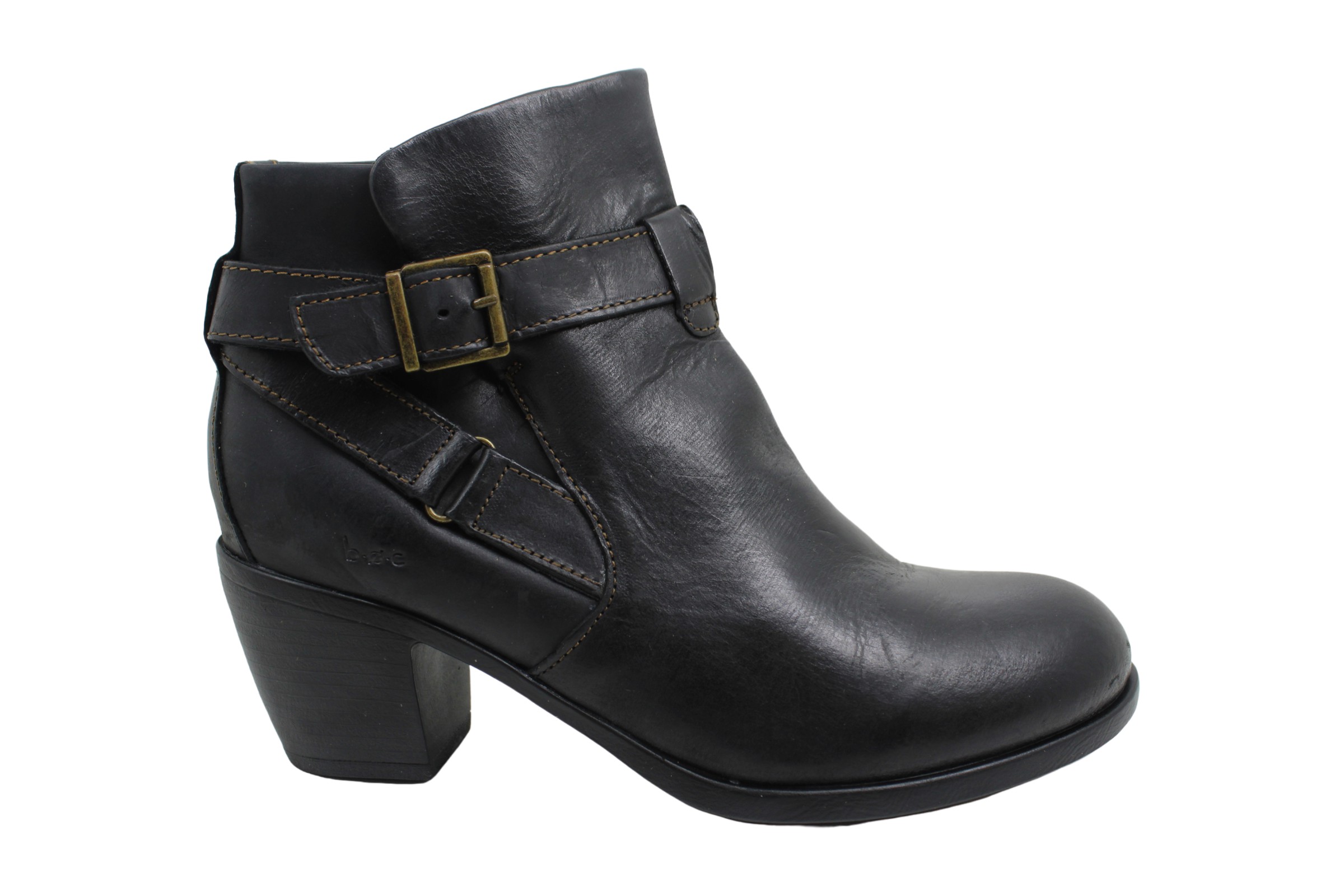Born Womens Shea Leather Almond Toe Ankle Fashion Boots, Black Oiled ...