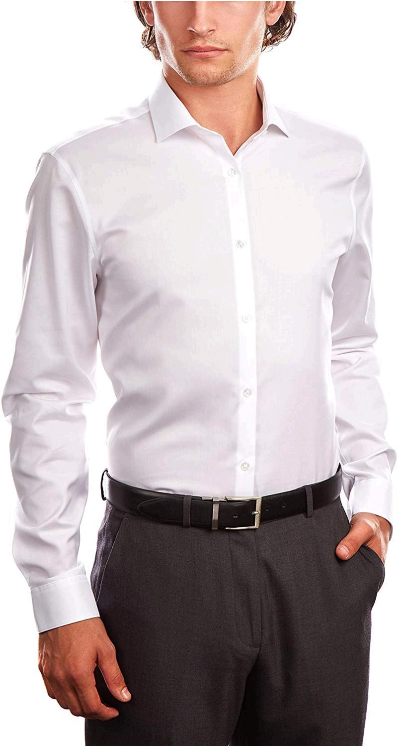 Calvin Klein Men's Tall Size Dress Shirt Xtreme Slim Fit Non, White ...