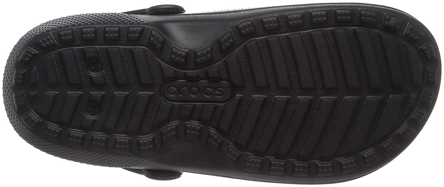 black fuzz lined crocs