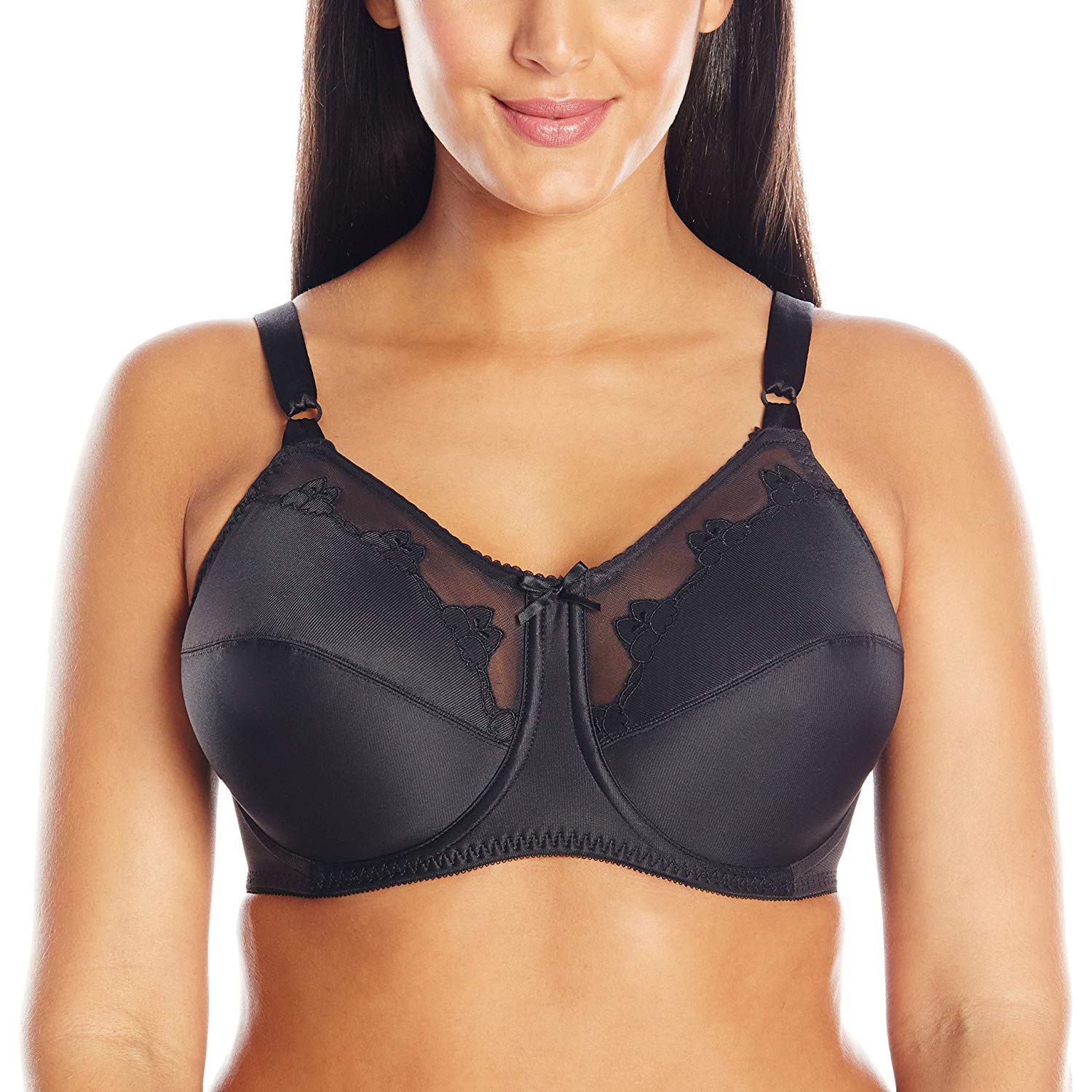 Bali Women's Flower Underwire Bra, Midnight,36DD, Midnight, Size 32DD