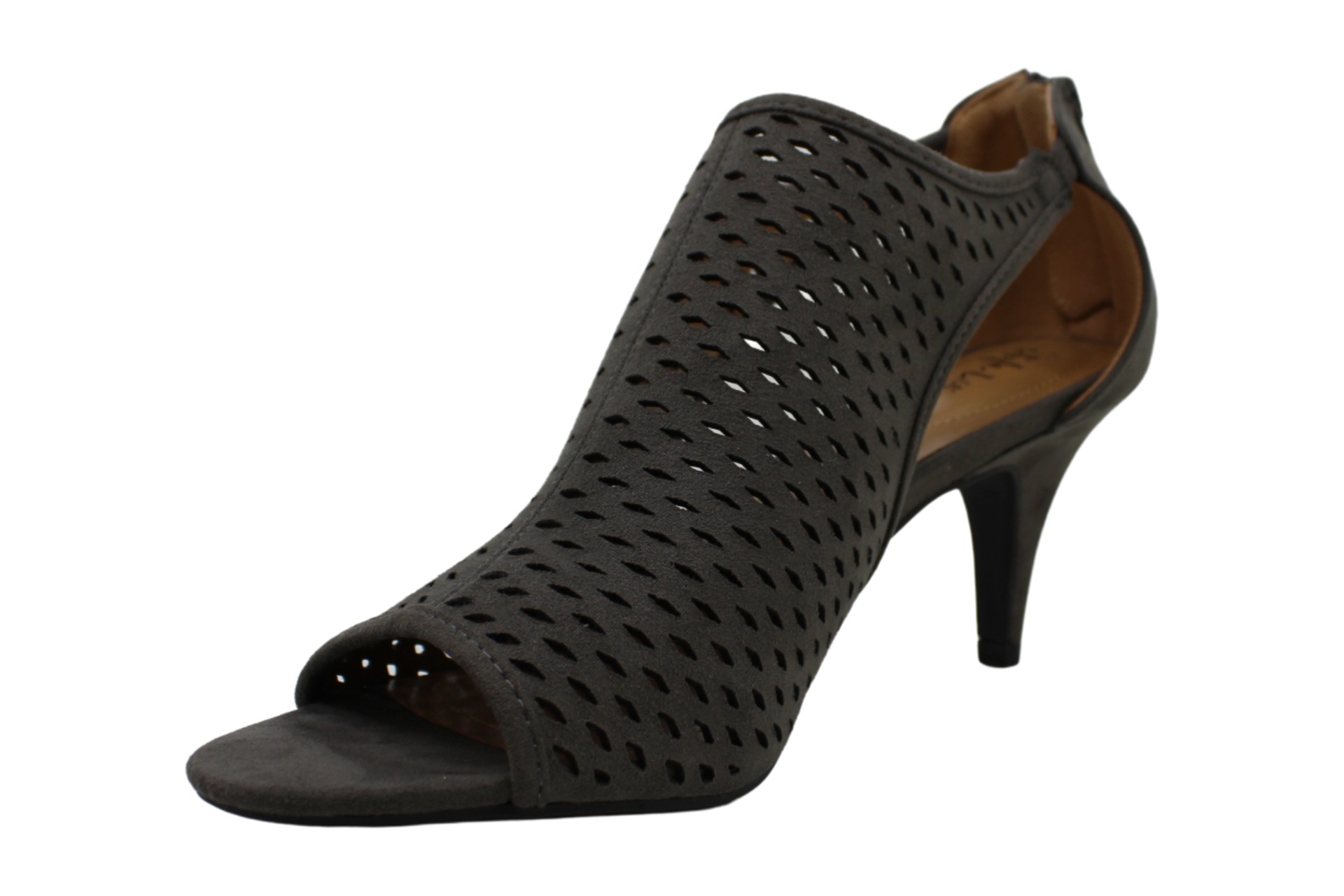 Style & Co. Womens haddie Fabric Open Toe Special Occasion Mule, Grey