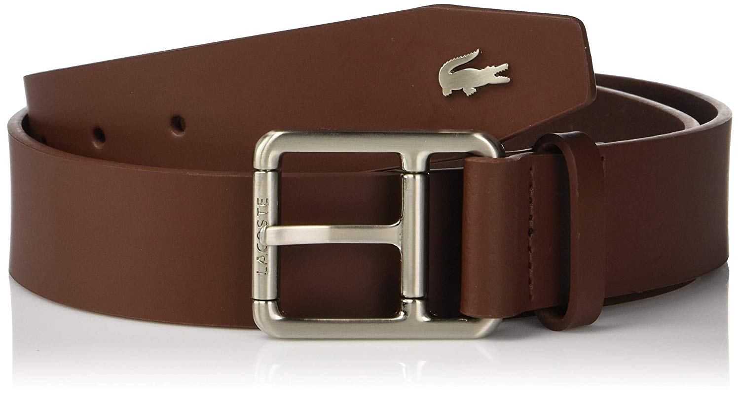 lacoste men's leather belt