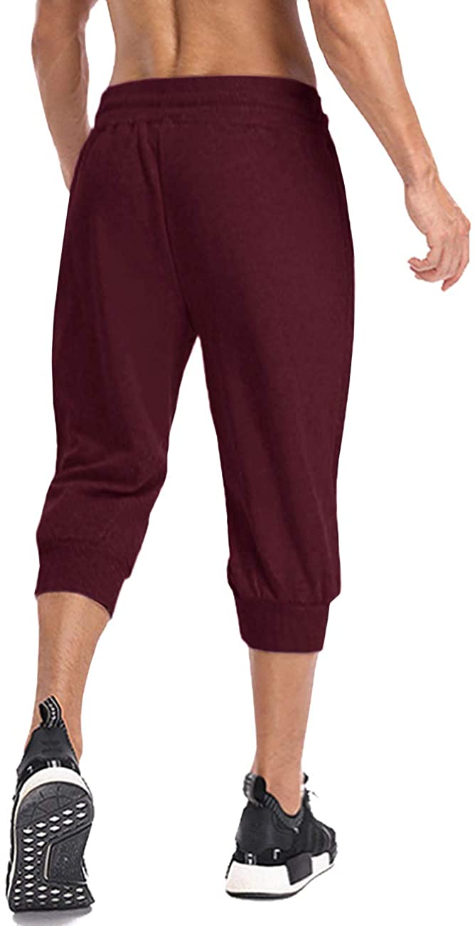 MAGNIVIT Men�s 3/4 Jogger Capri Pants Workout Gym Below
