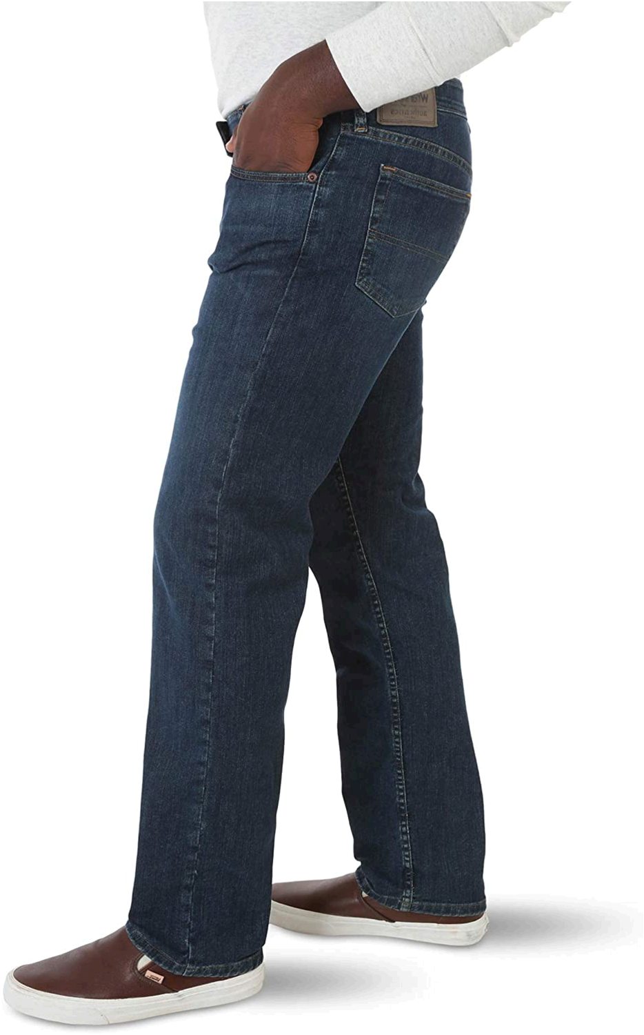 Wrangler Men's Relaxed Fit Comfort Flex Waist Jean, Carbon, Size 36W x ...
